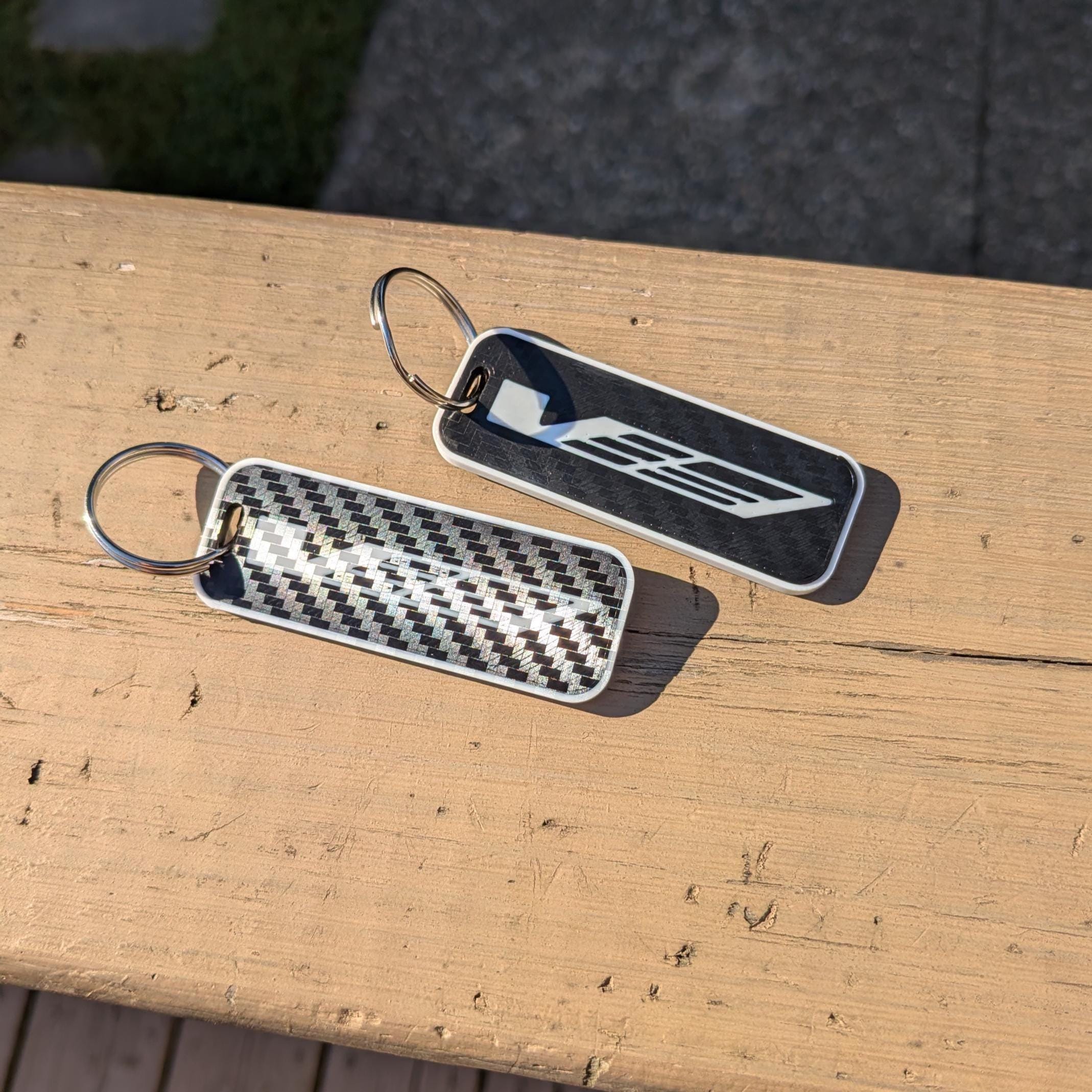 V-Series Keychain for CTS-V, ATS-V, Blackwing Carbon Look (pair)