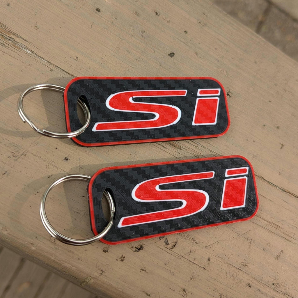 Si Keychains Carbon Look (pair)