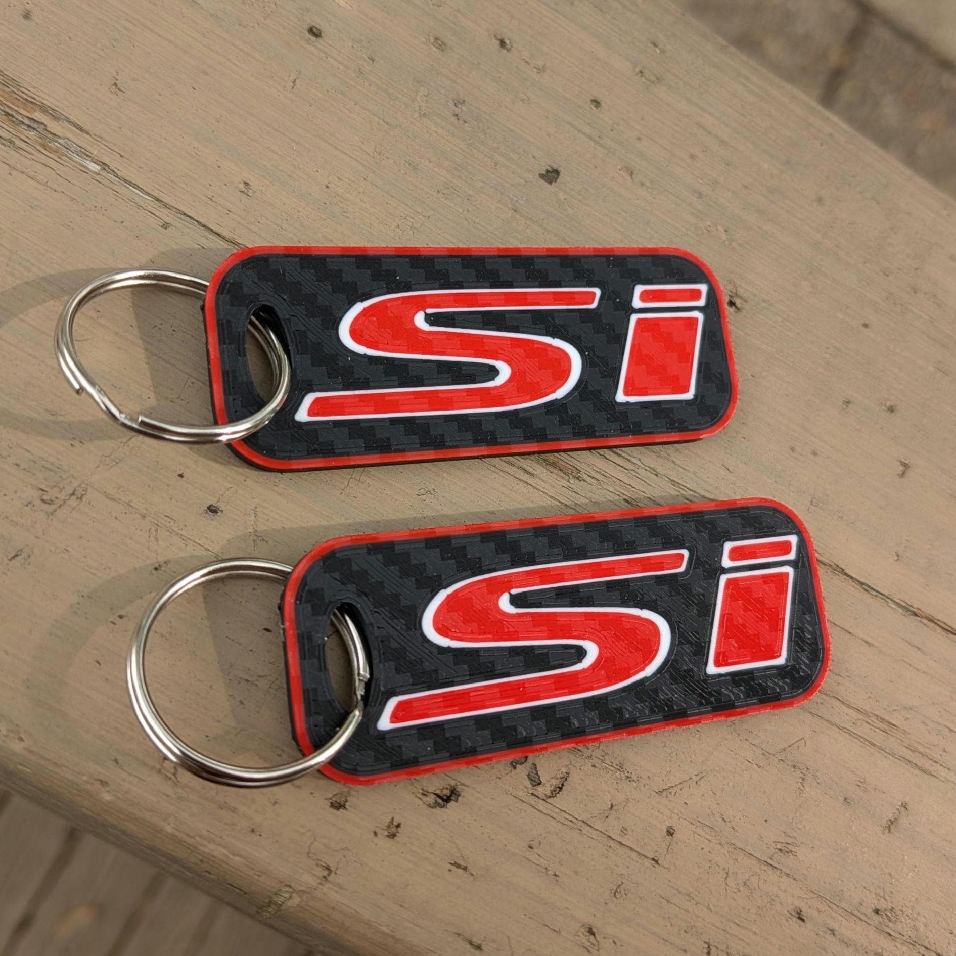 Si Keychains Carbon Look (pair)