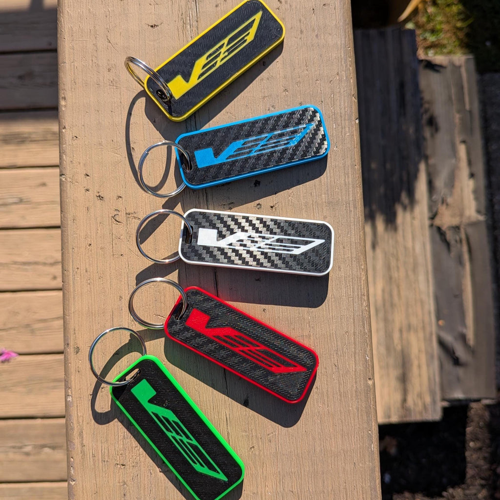 V-Series Keychain for CTS-V, ATS-V, Blackwing Carbon Look (pair)