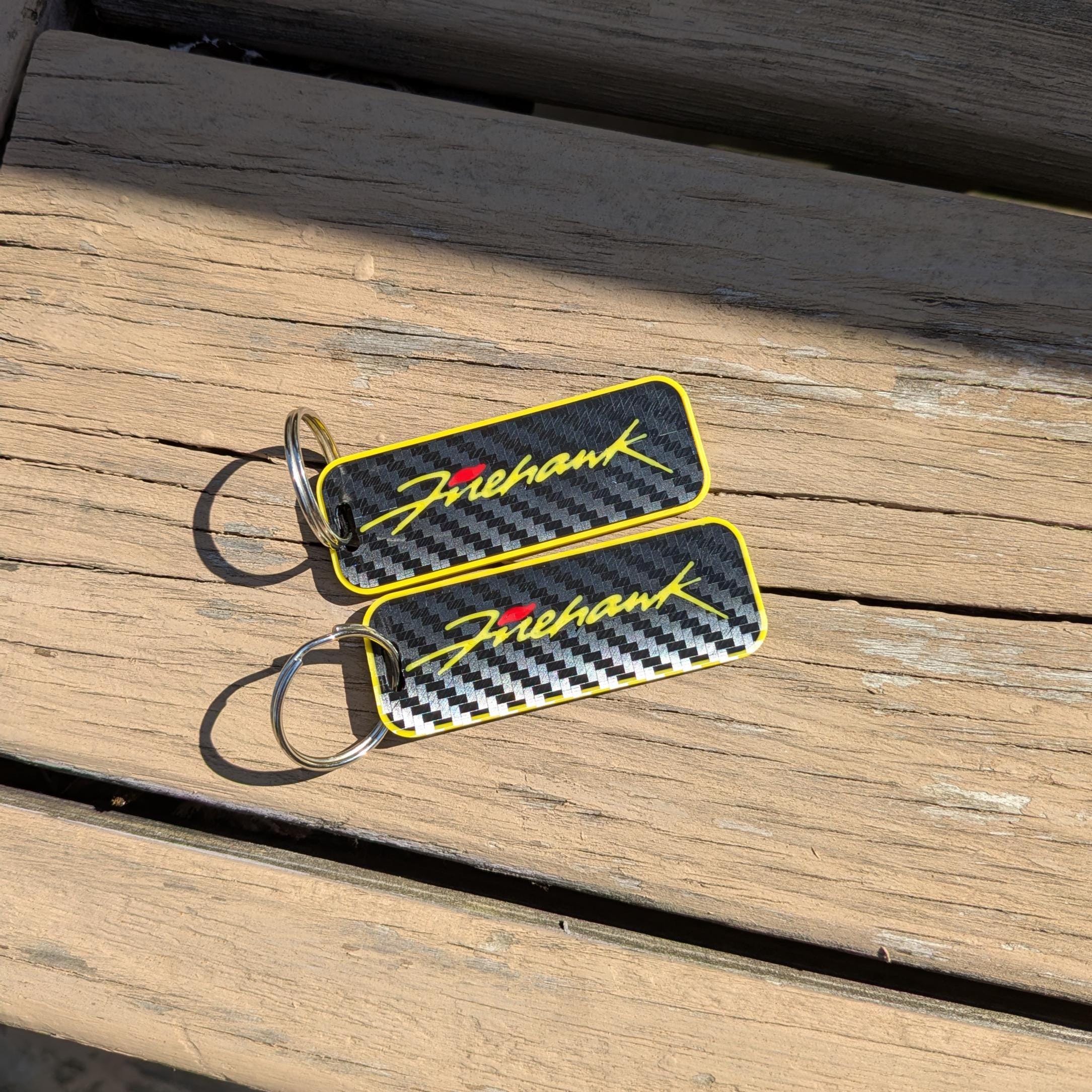 Firehawk Keychain for Formula, Trans Am Carbon Look (pair)
