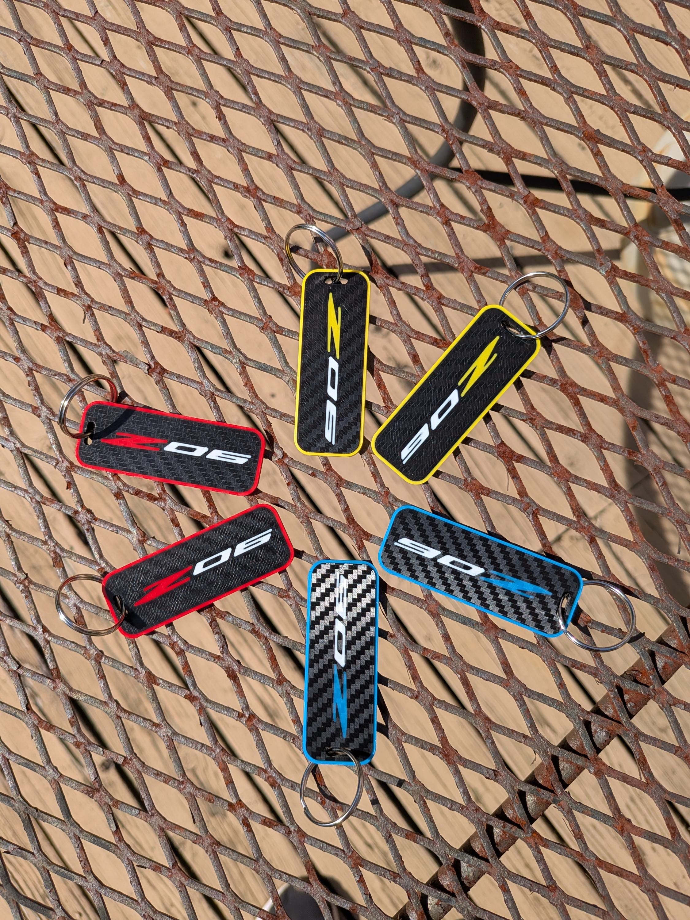 Z06 Keychains for Corvette Carbon Look (pair)