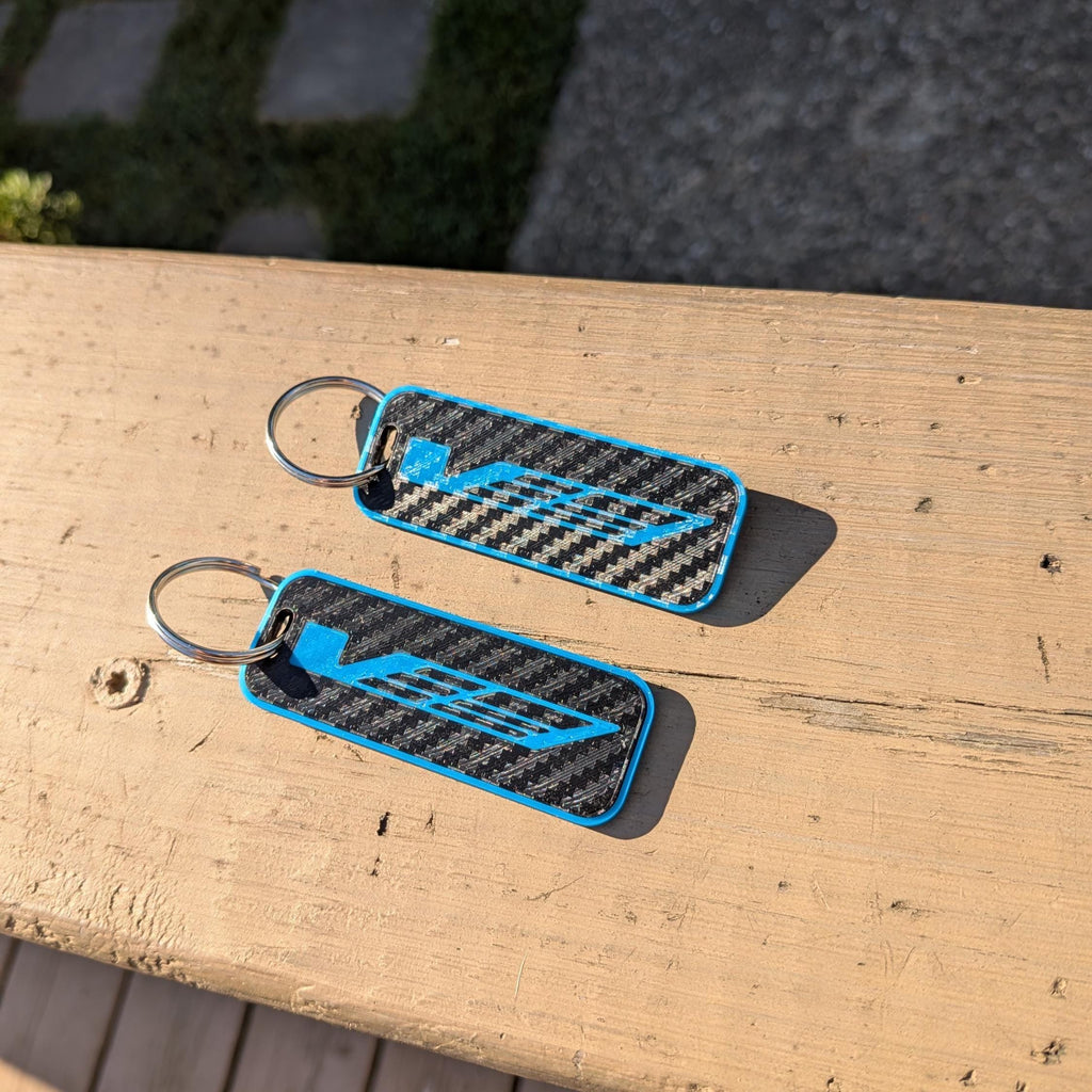 V-Series Keychain for CTS-V, ATS-V, Blackwing Carbon Look (pair)