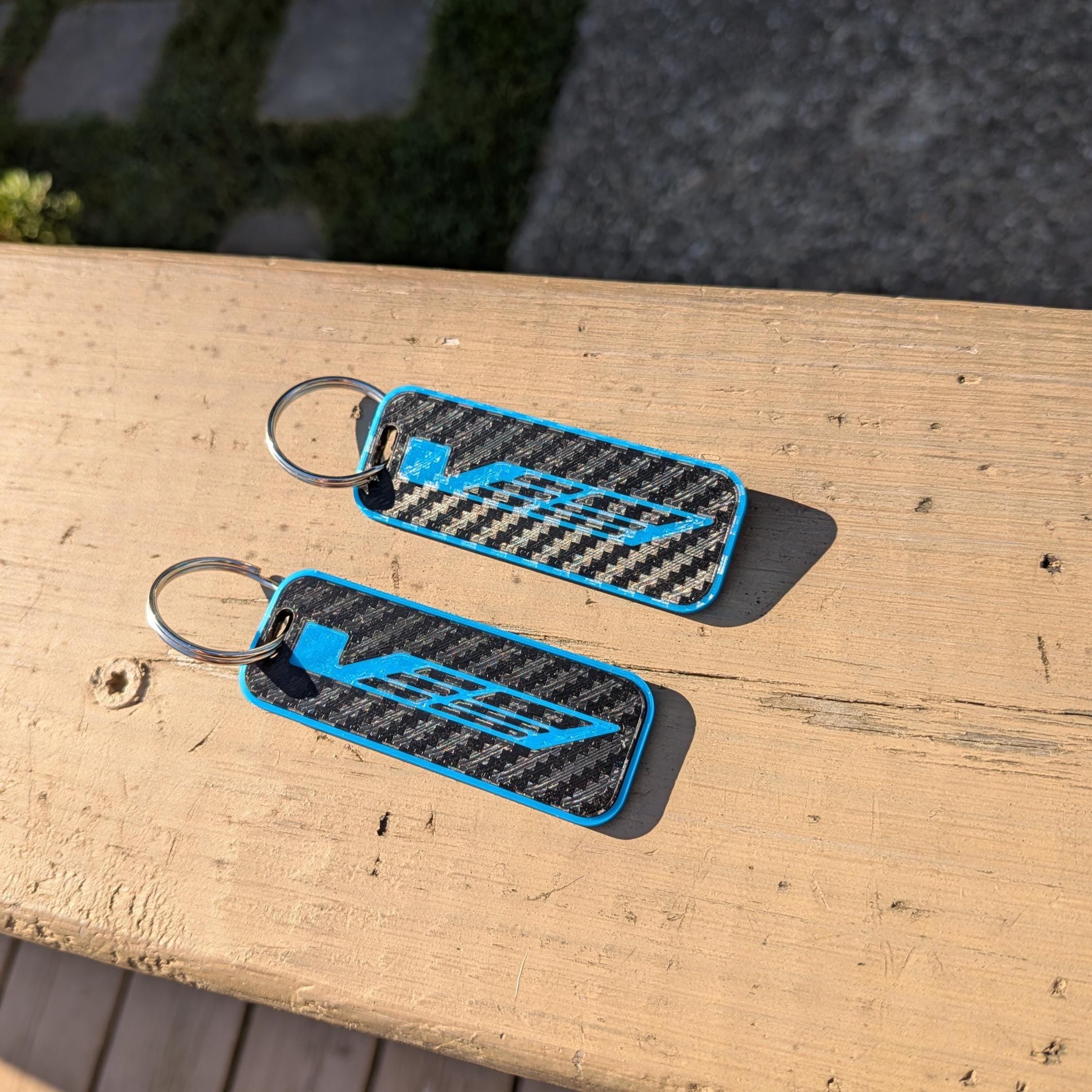 V-Series Keychain for CTS-V, ATS-V, Blackwing Carbon Look (pair)