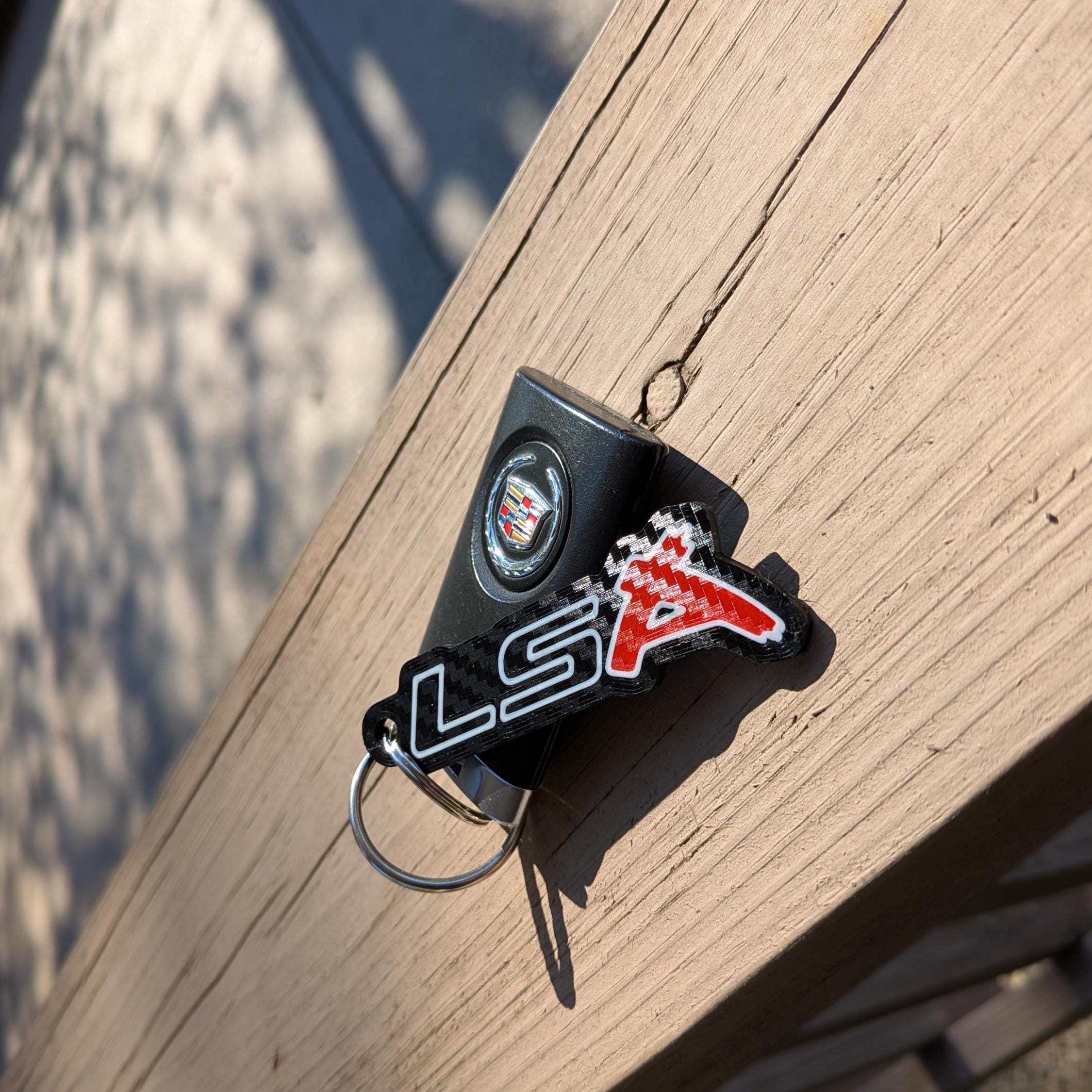 LSA 3D Keychain for CTS-V, Camaro ZL1 Carbon Look (pair)