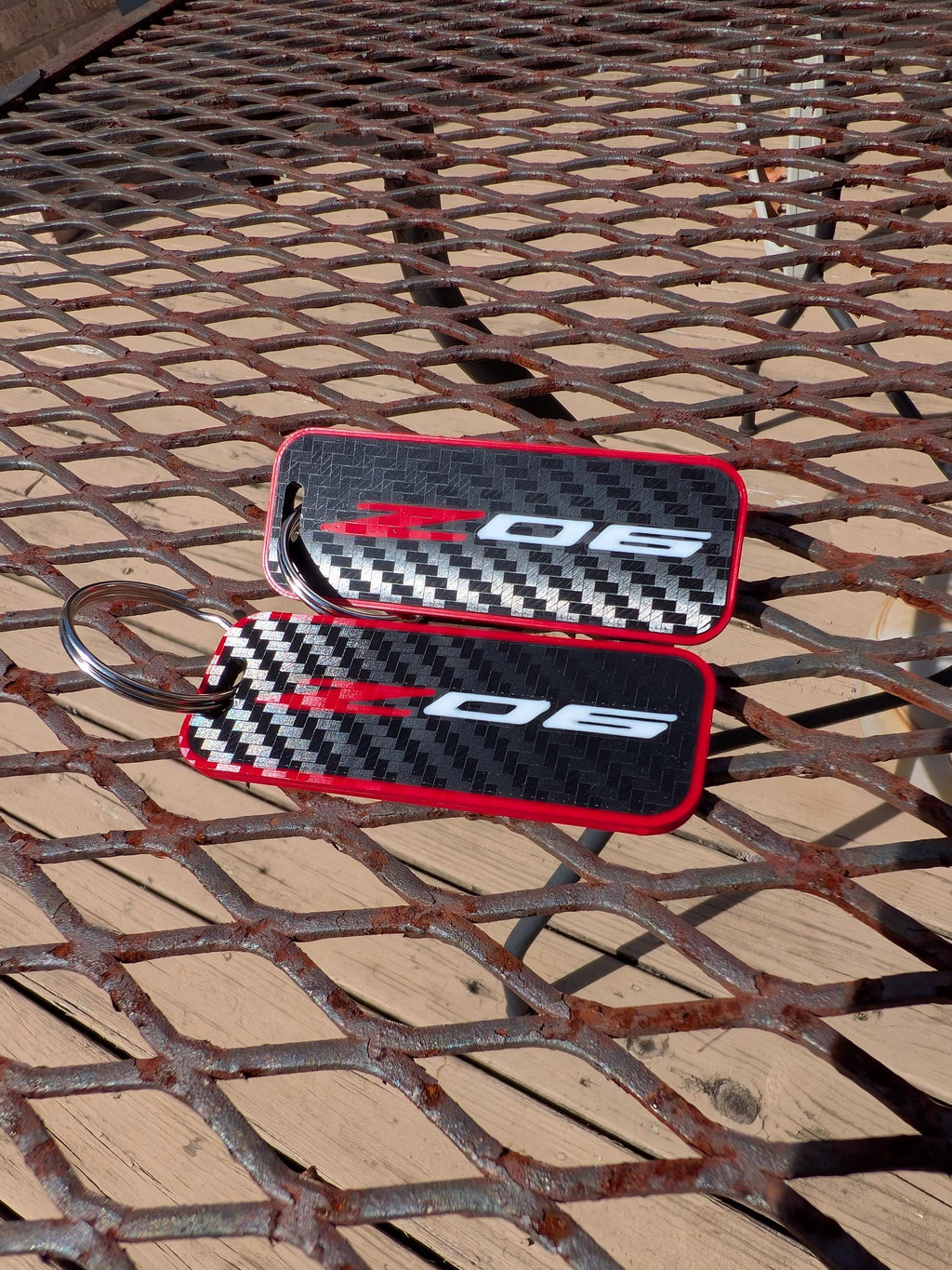 Z06 Keychains for Corvette Carbon Look (pair)