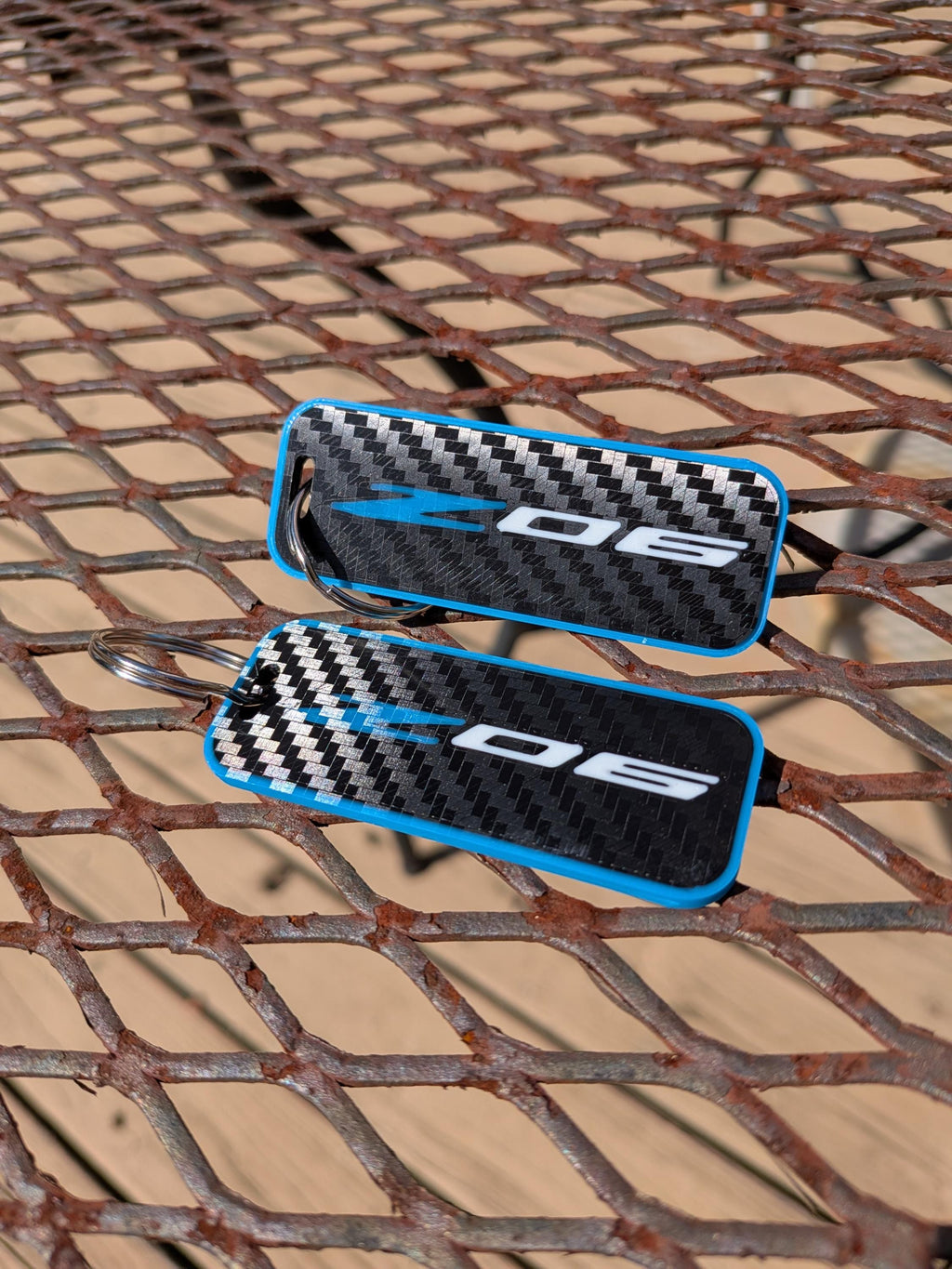 Z06 Keychains for Corvette Carbon Look (pair)