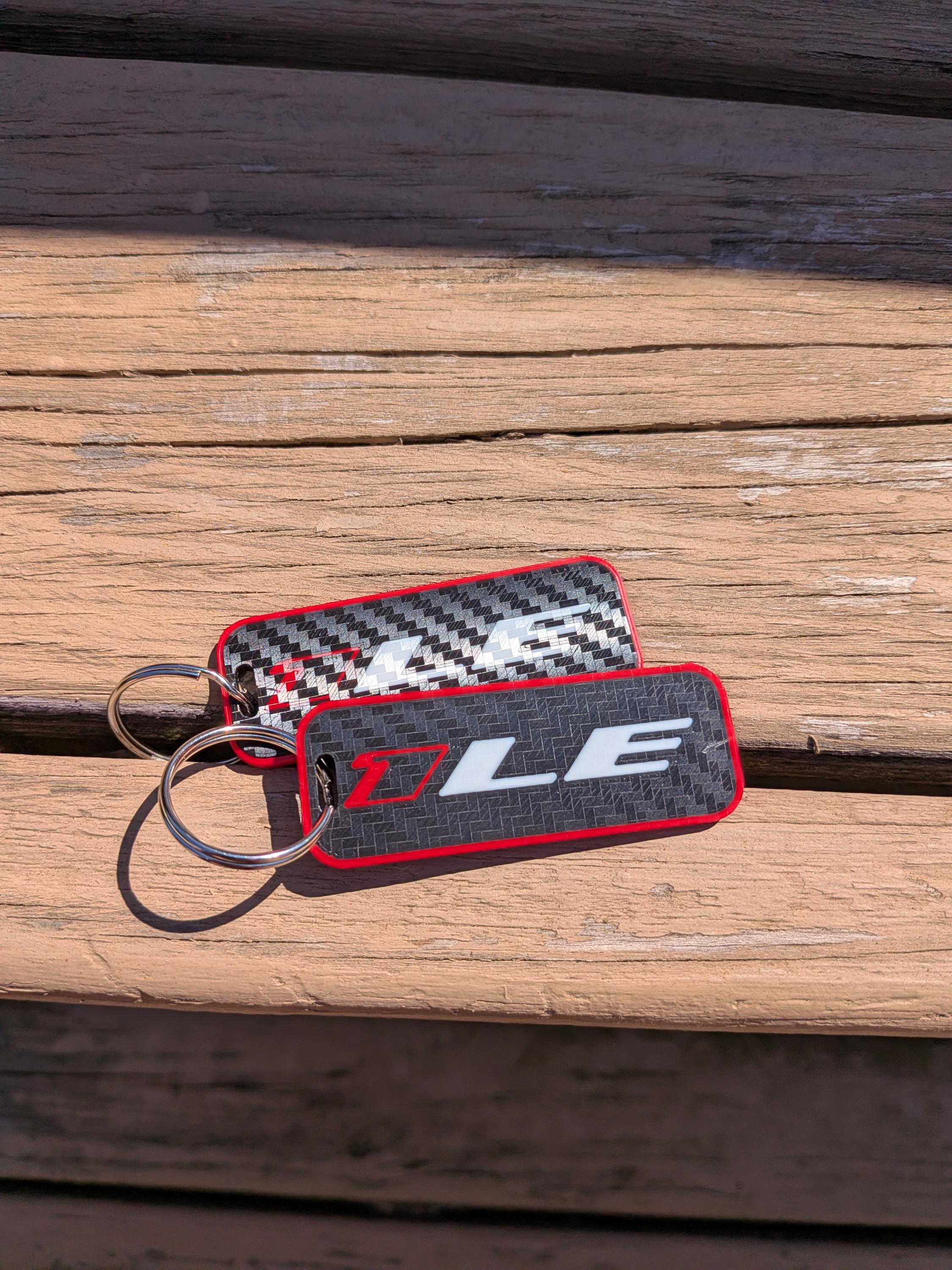 1LE Keychains for Camaro Carbon Look (pair)