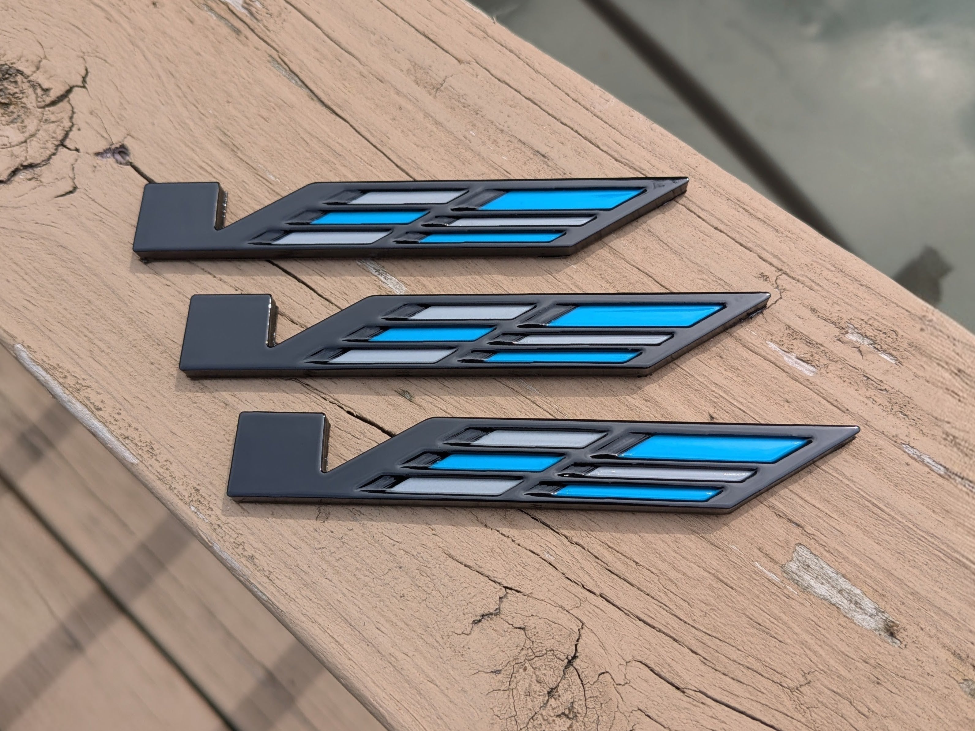 Badges for CTS-V ATS-V V Series Emblems Badges Custom (Set of 3)