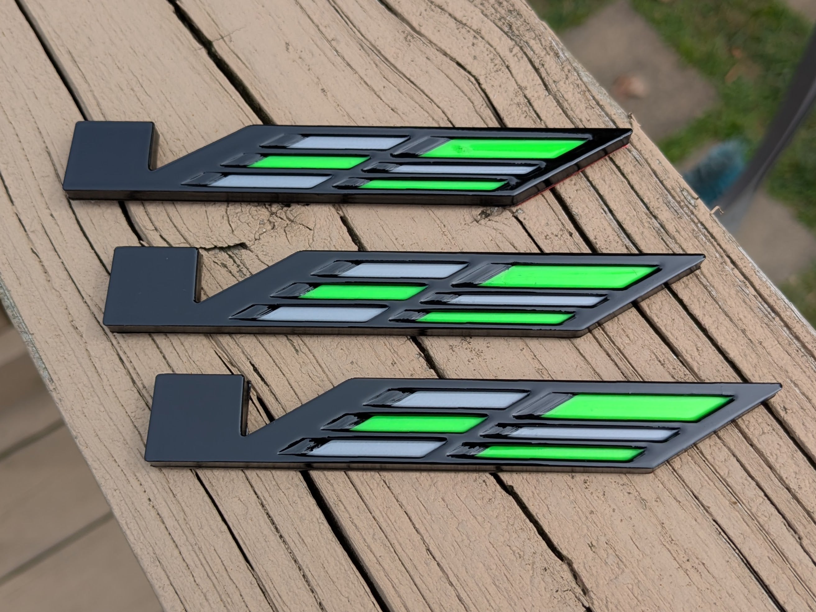 Badges for CTS-V ATS-V V Series Emblems Badges Custom (Set of 3)