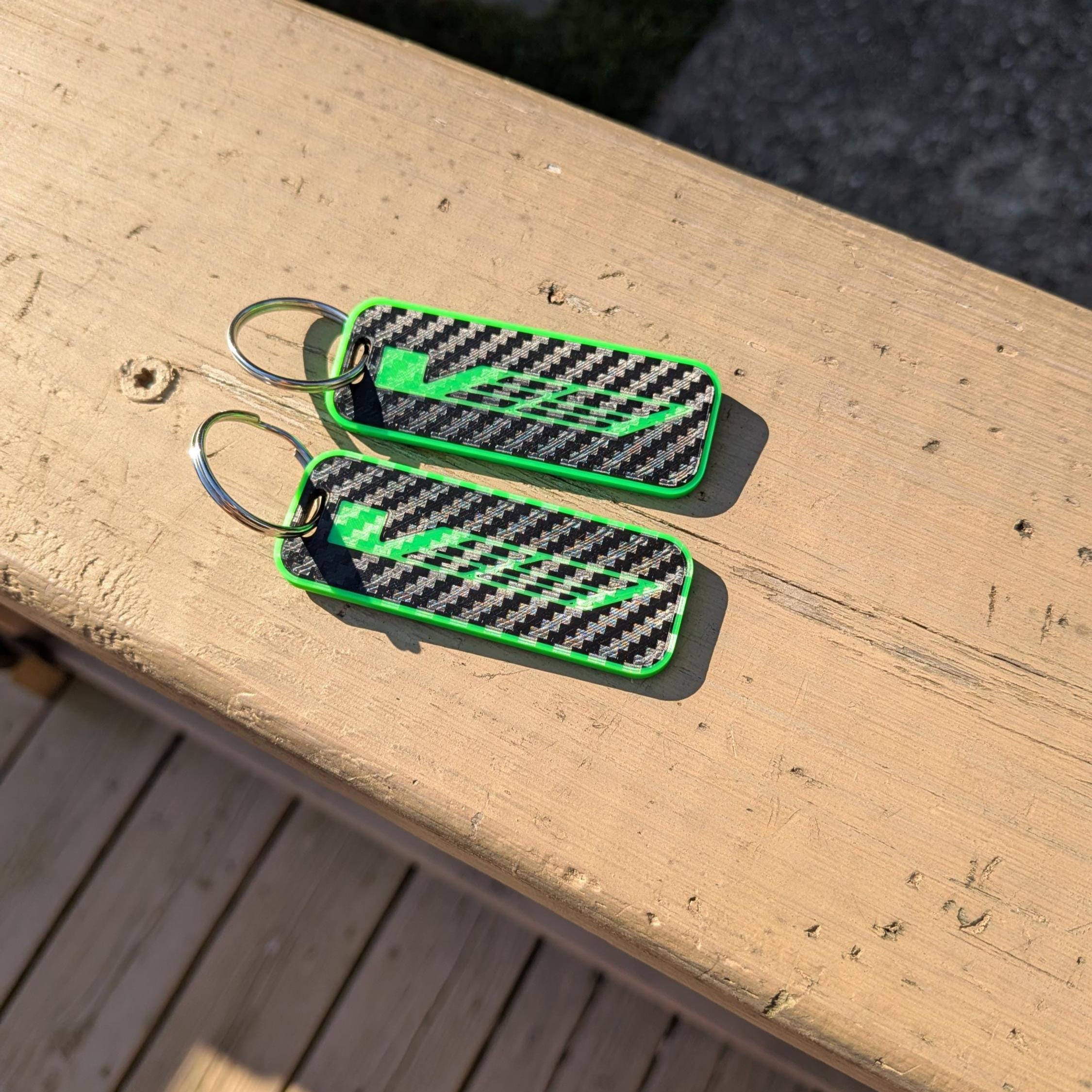 V-Series Keychain for CTS-V, ATS-V, Blackwing Carbon Look (pair)