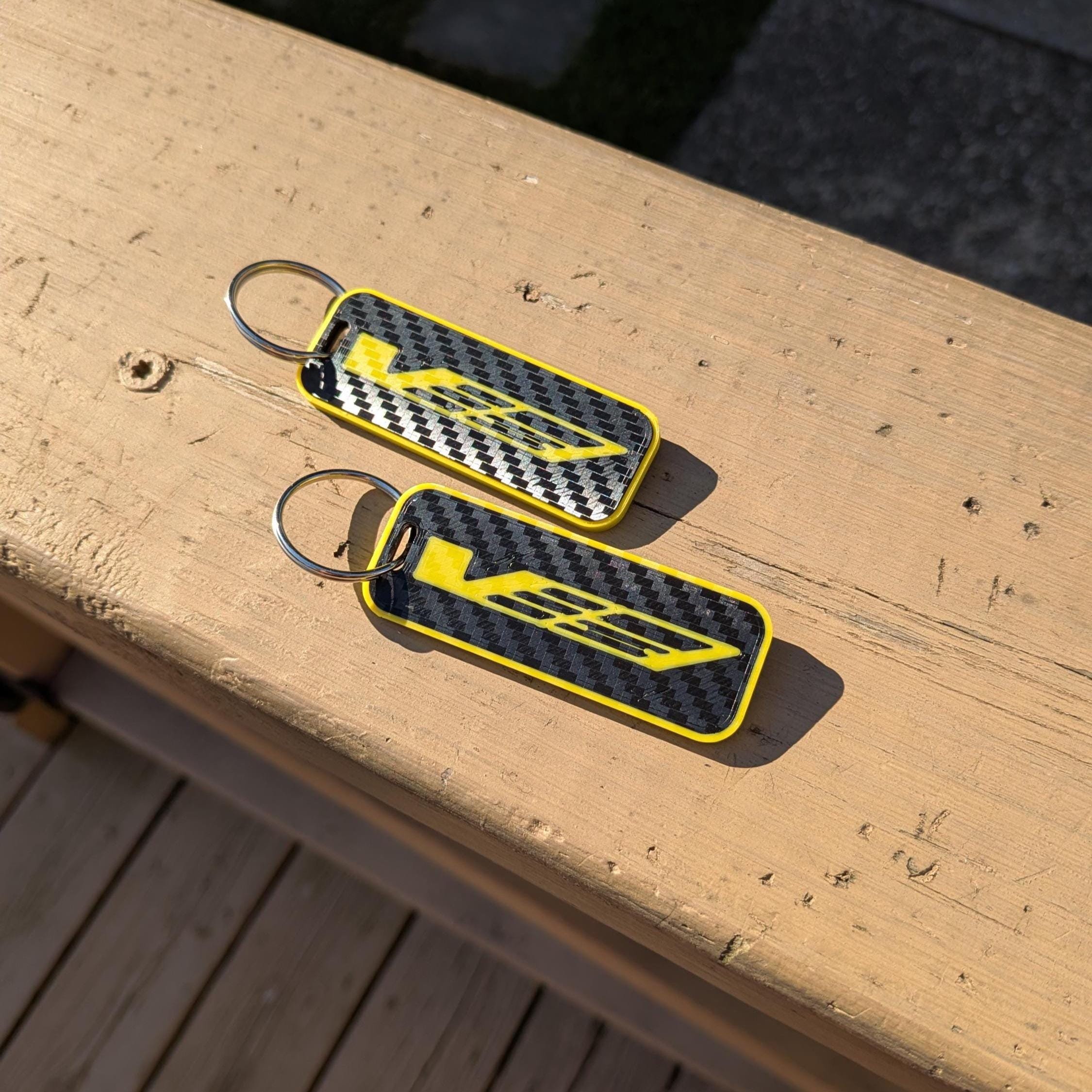 V-Series Keychain for CTS-V, ATS-V, Blackwing Carbon Look (pair)