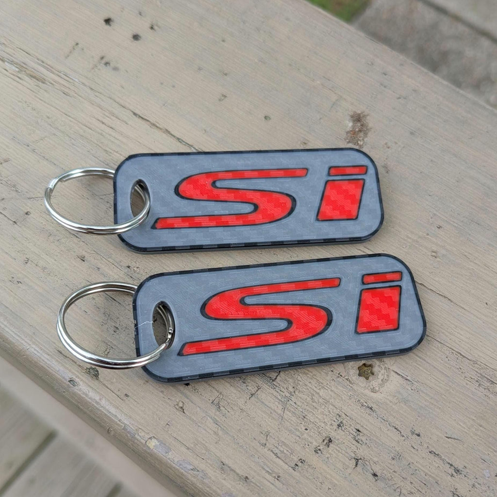 Si Keychains Carbon Look (pair)