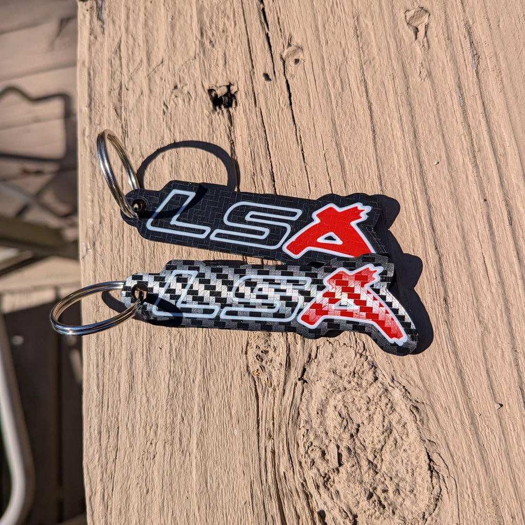 LSA 3D Keychain for CTS-V, Camaro ZL1 Carbon Look (pair)