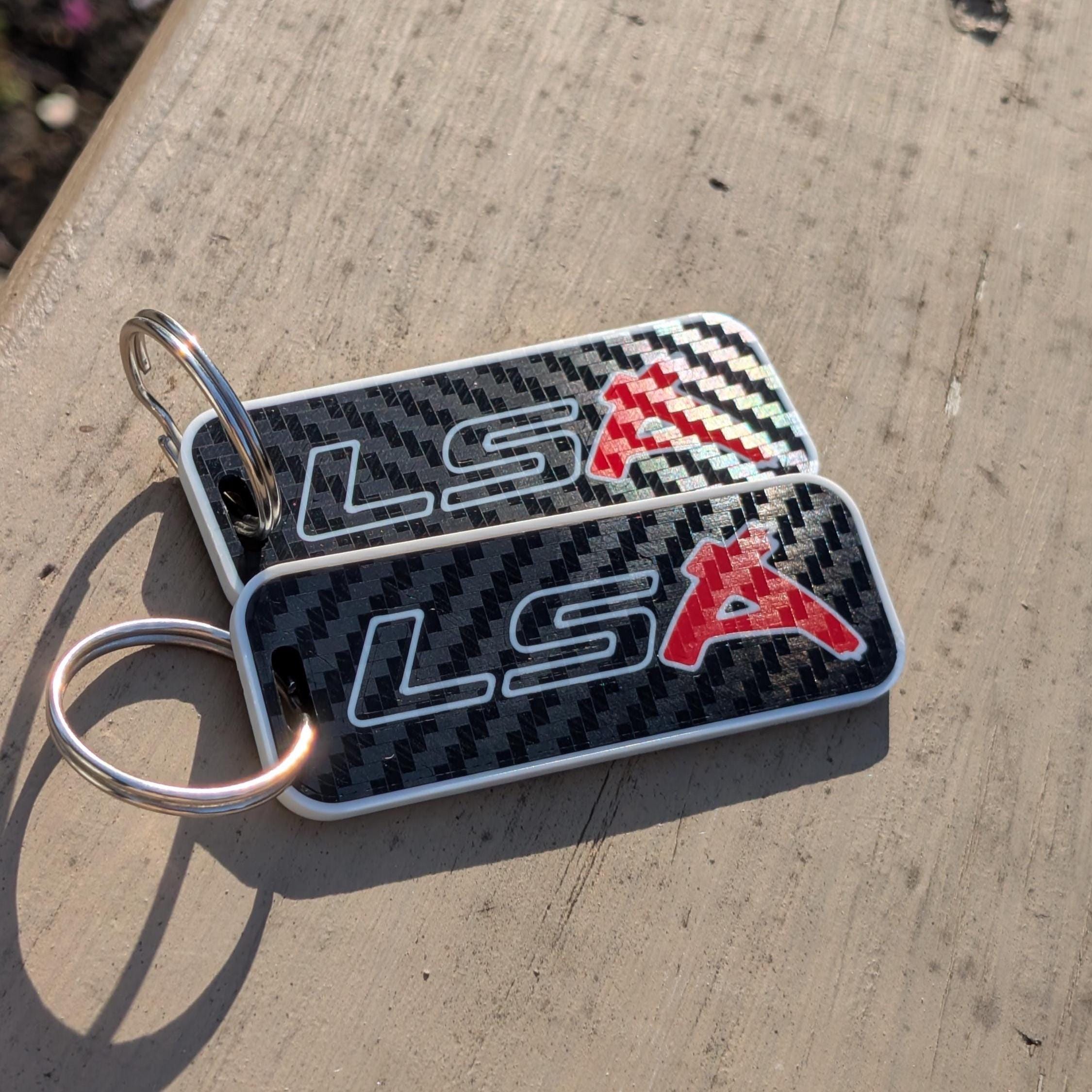 LSA Keychain for Cadillac CTS-V, Camaro ZL1 Carbon Look (pair)
