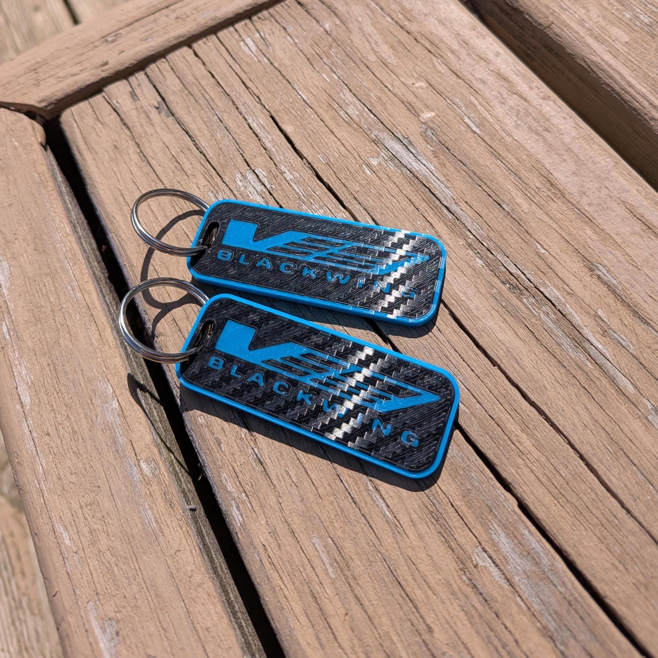 V-Series Keychain for CTS-V, ATS-V, Blackwing Carbon Look (pair)