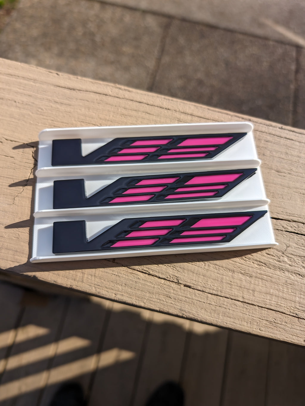 Badges for CTS-V ATS-V V Series Emblems Badges Custom (Set of 3)