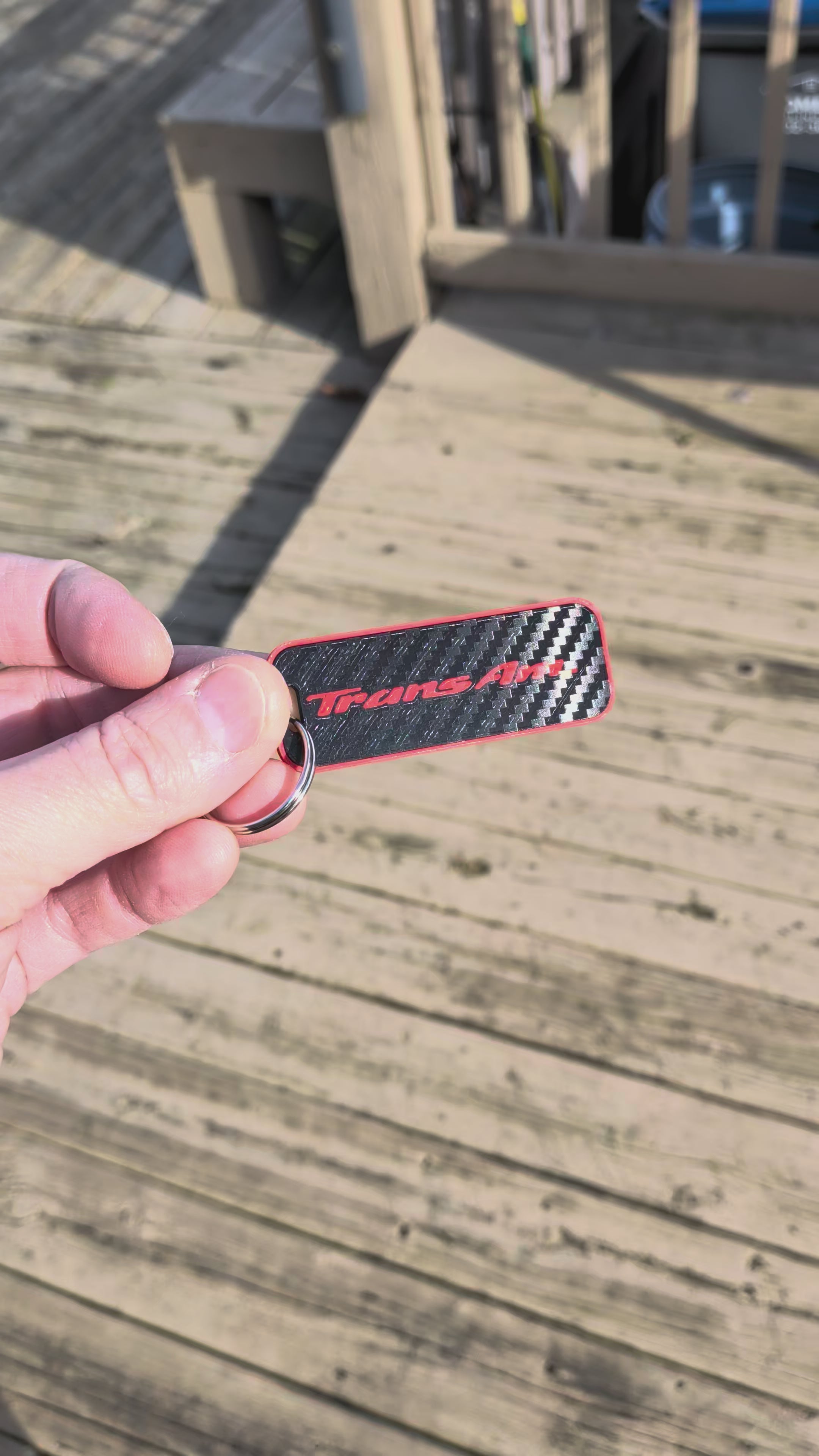 Trans Am Keychain Pair: Carbon Look Pontiac Keyrings