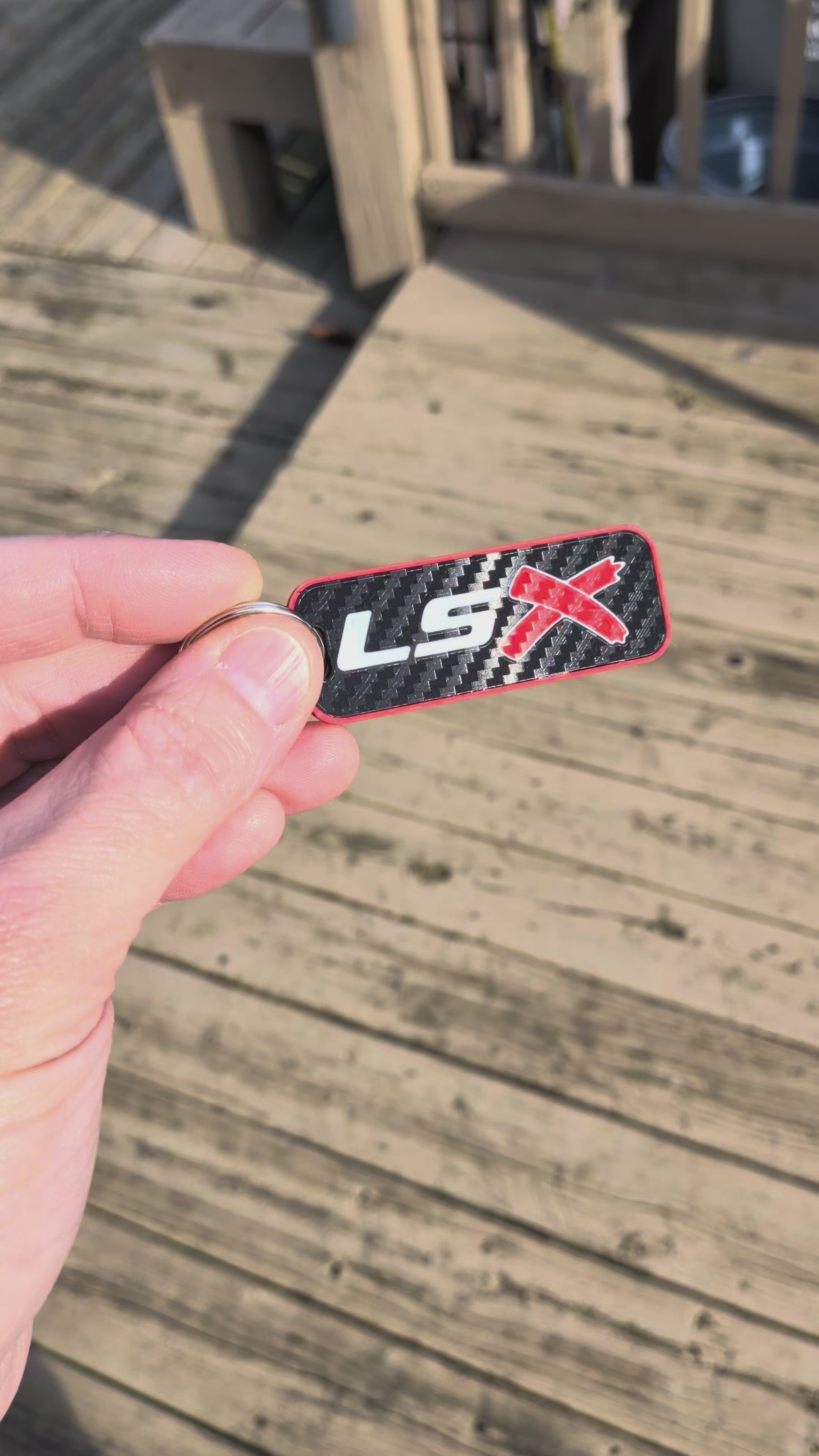 LSX Keychain for LS Powered Vehicles Carbon Look (pair)
