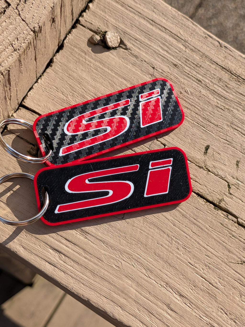 Si Keychains Carbon Look (pair)