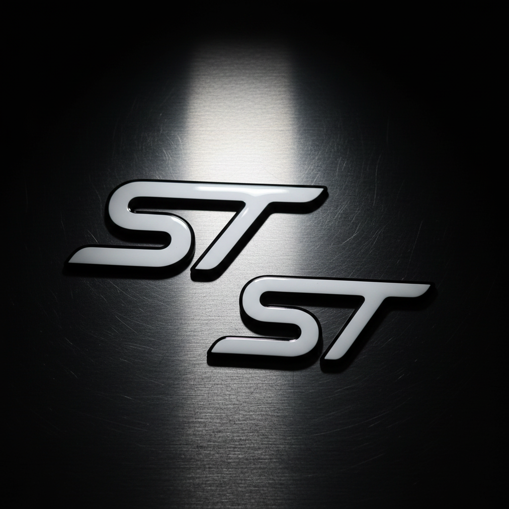 ST Badge - White Angled