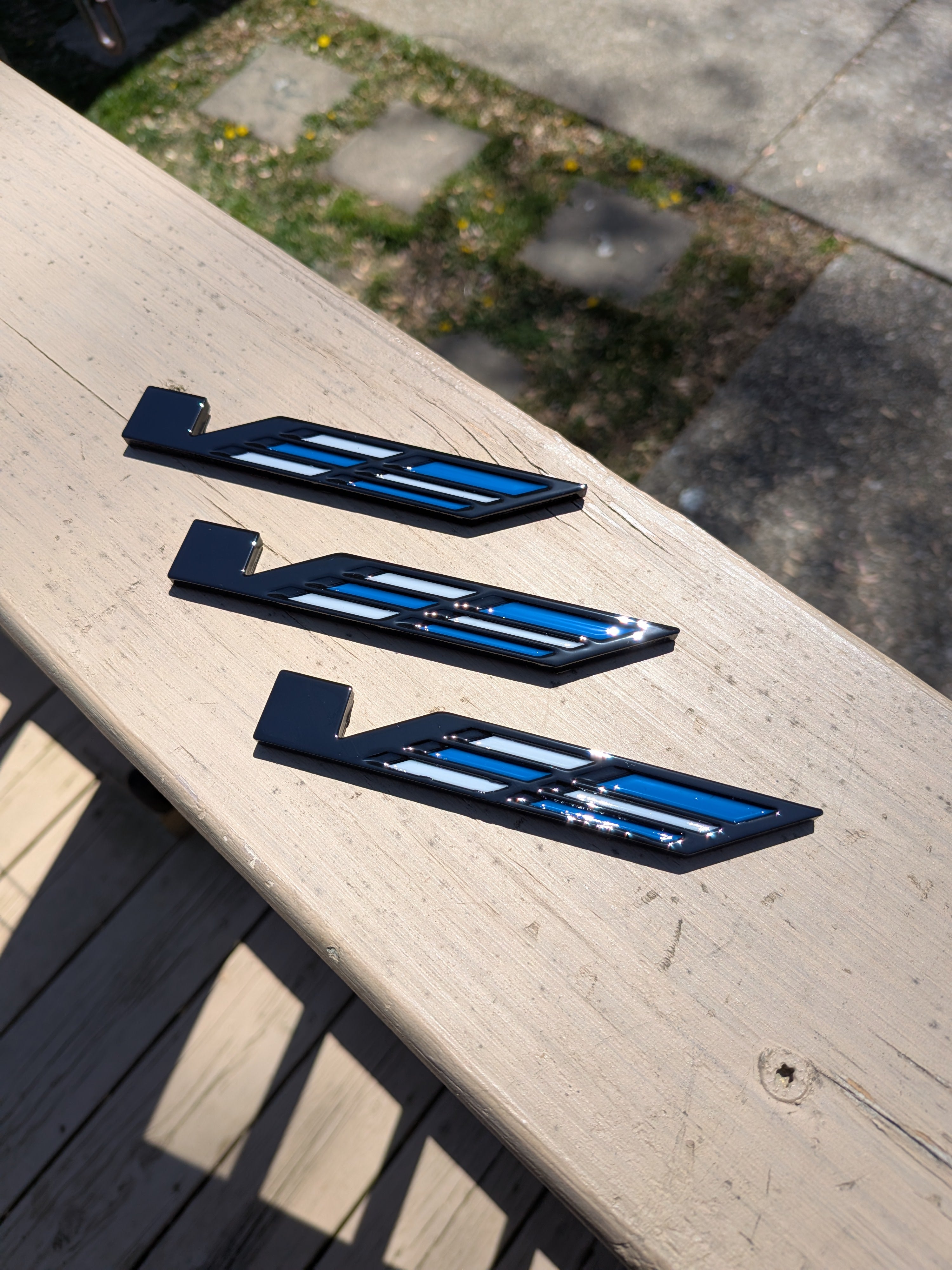 Badges for CTS-V ATS-V V Series Emblems Badges Custom (Set of 3)